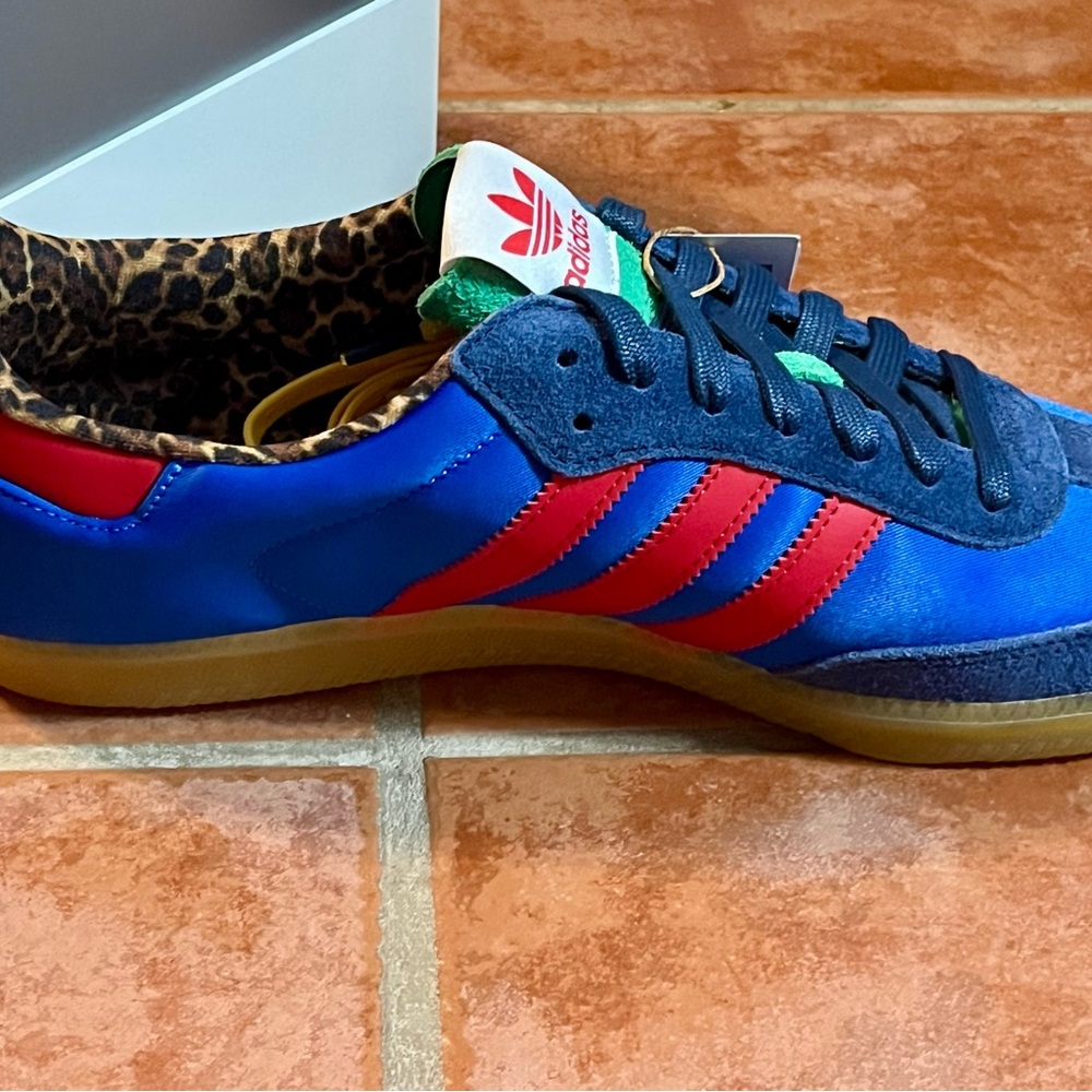 Adidas Samba x sneaker politics Blue and Red Sneakers with Gum Sole 12 - Picture 4 of 13